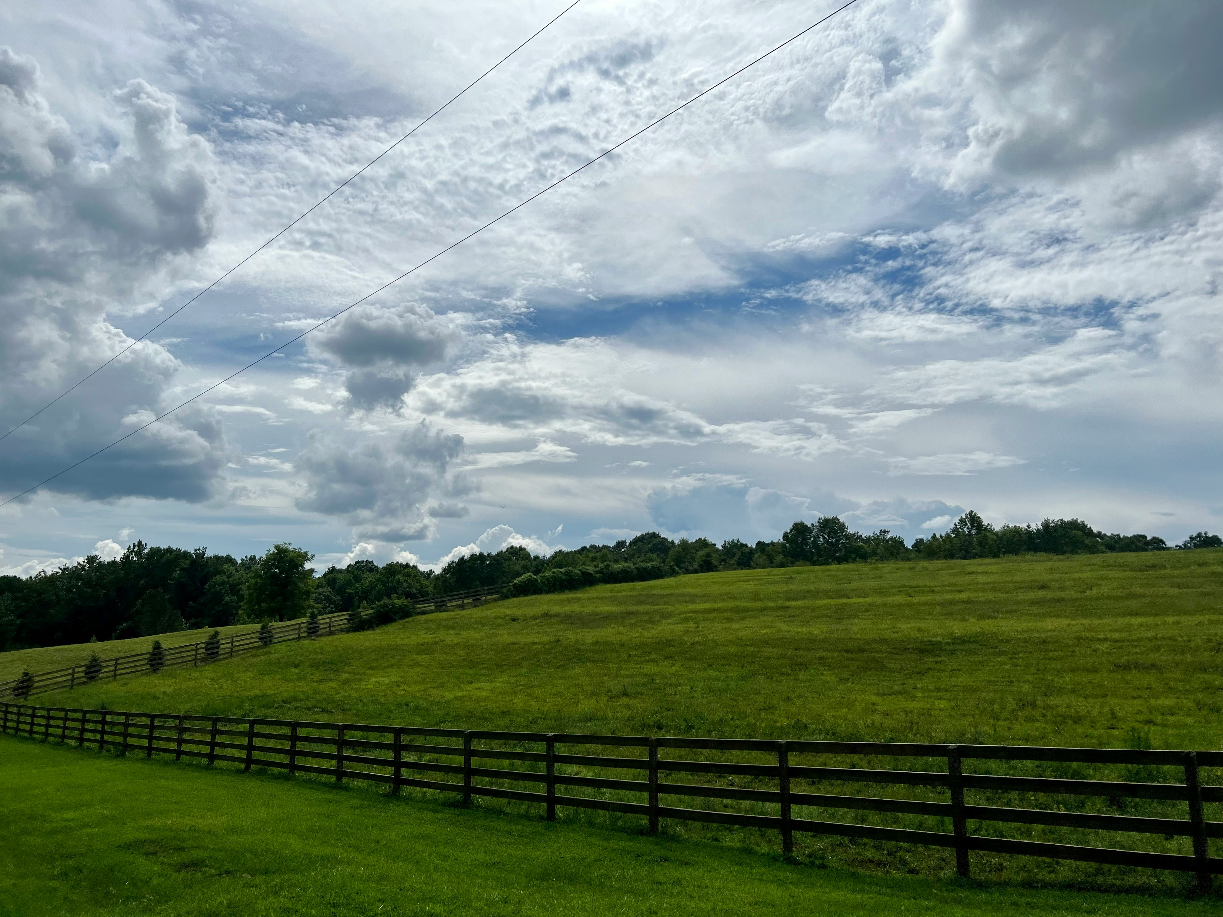 Rolling green pastures Hunting Country Road equestrian Tryon NC